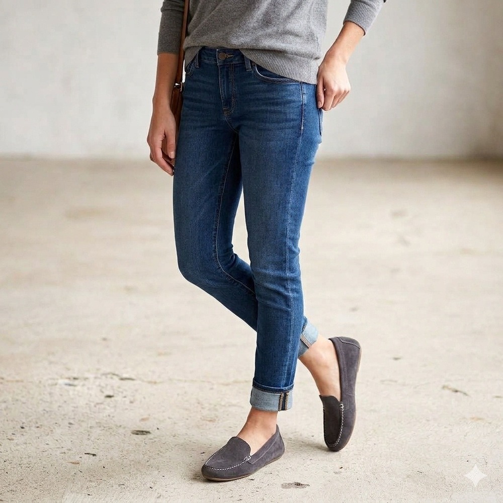 Tahari Officecore Loafers Womens 9 Grey Suede Slip On Contrast Stitch Flats
